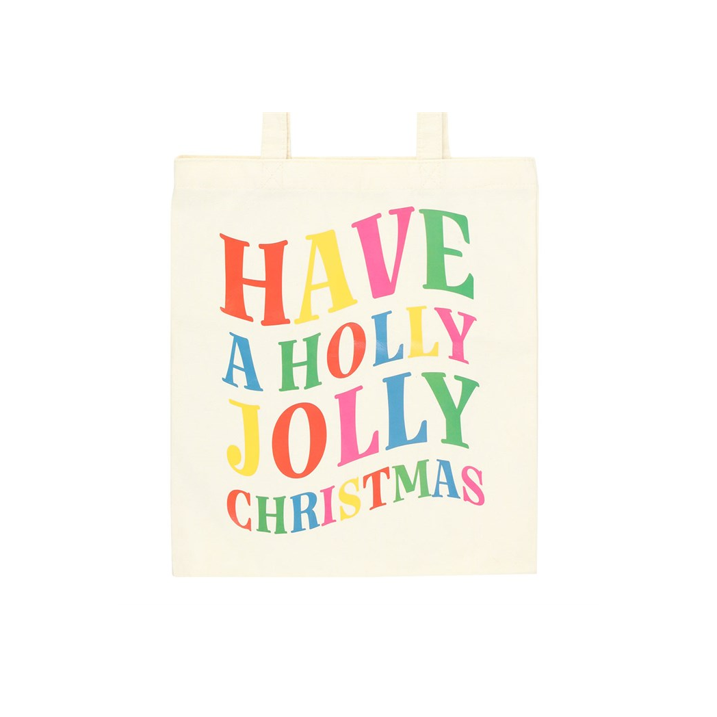 Holly Jolly Christmas Polyester Tote Bag - Image 3