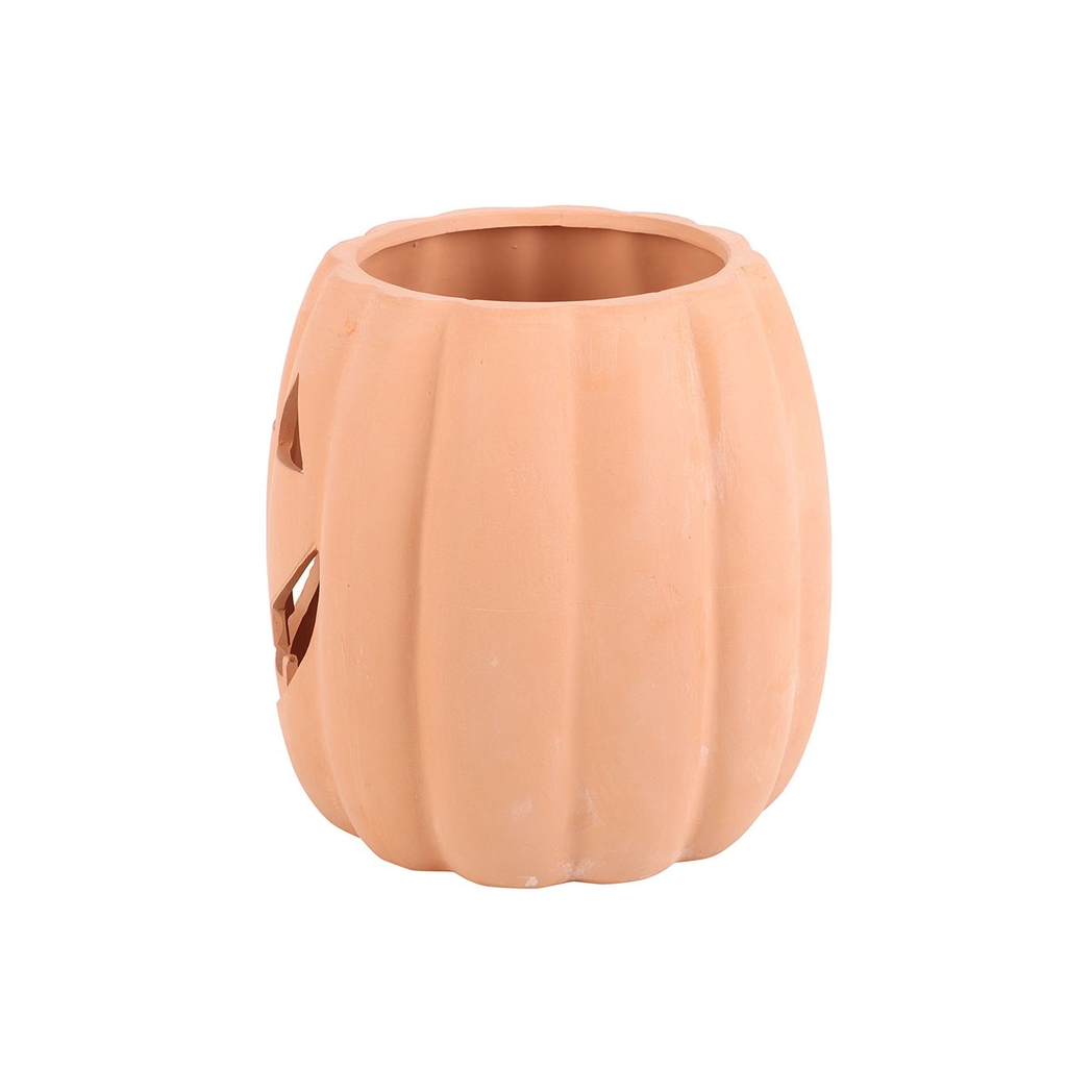 25cm Terracotta Cut Out Pumpkin Decoration - Image 4
