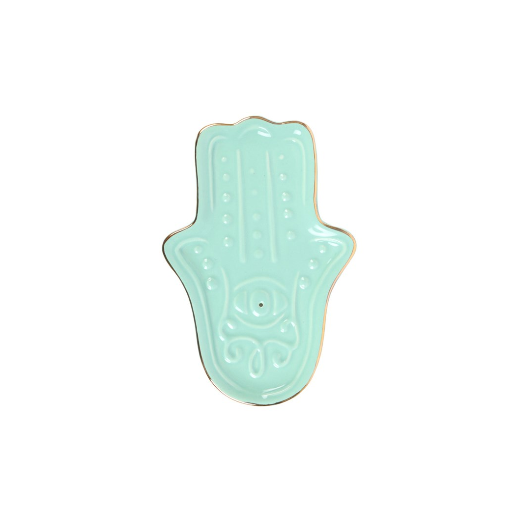 Blue Hamsa Hand Incense Stick Holder - Image 3