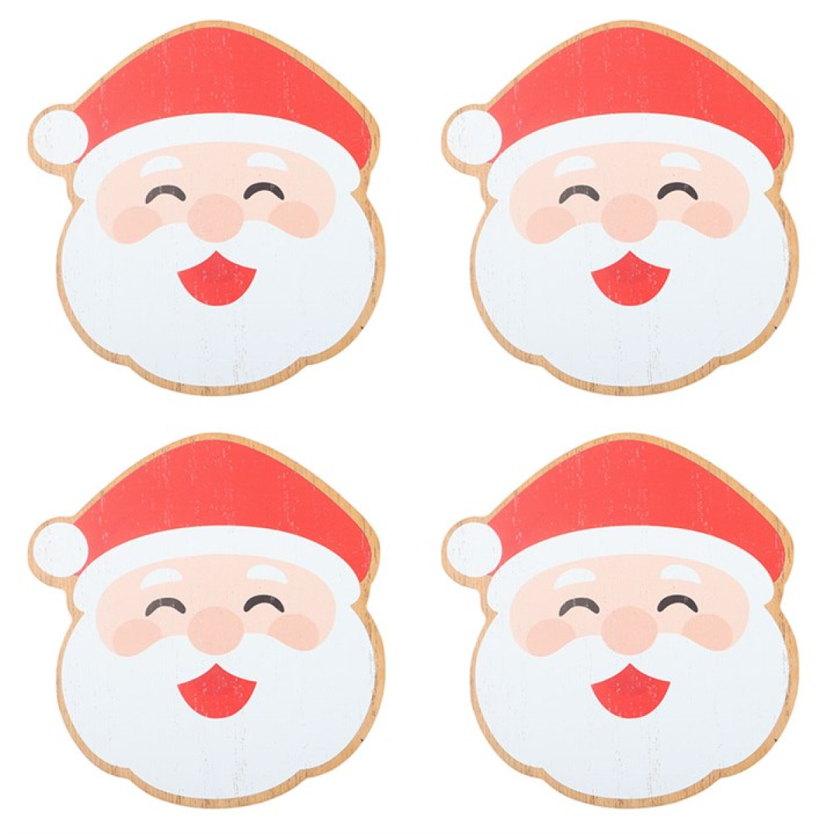 Jolly Santa Christmas Coaster Set - Image 2