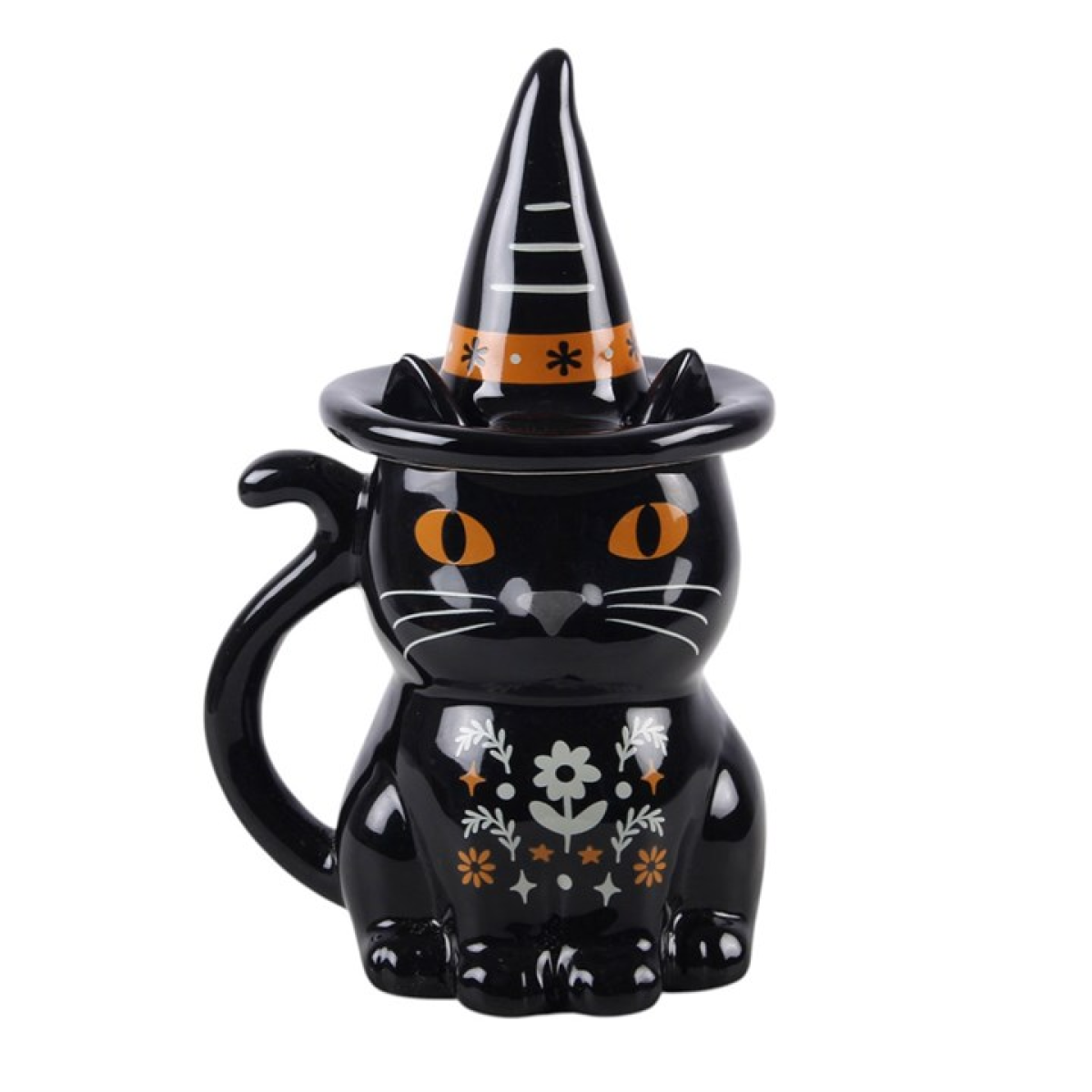 Frightful Folk Black Cat Lidded Mug - Image 2