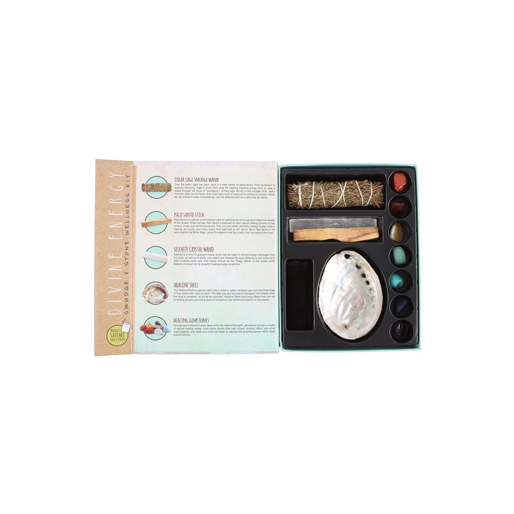 Divine Energy Smudge and Stone Wellness Kit - Image 4