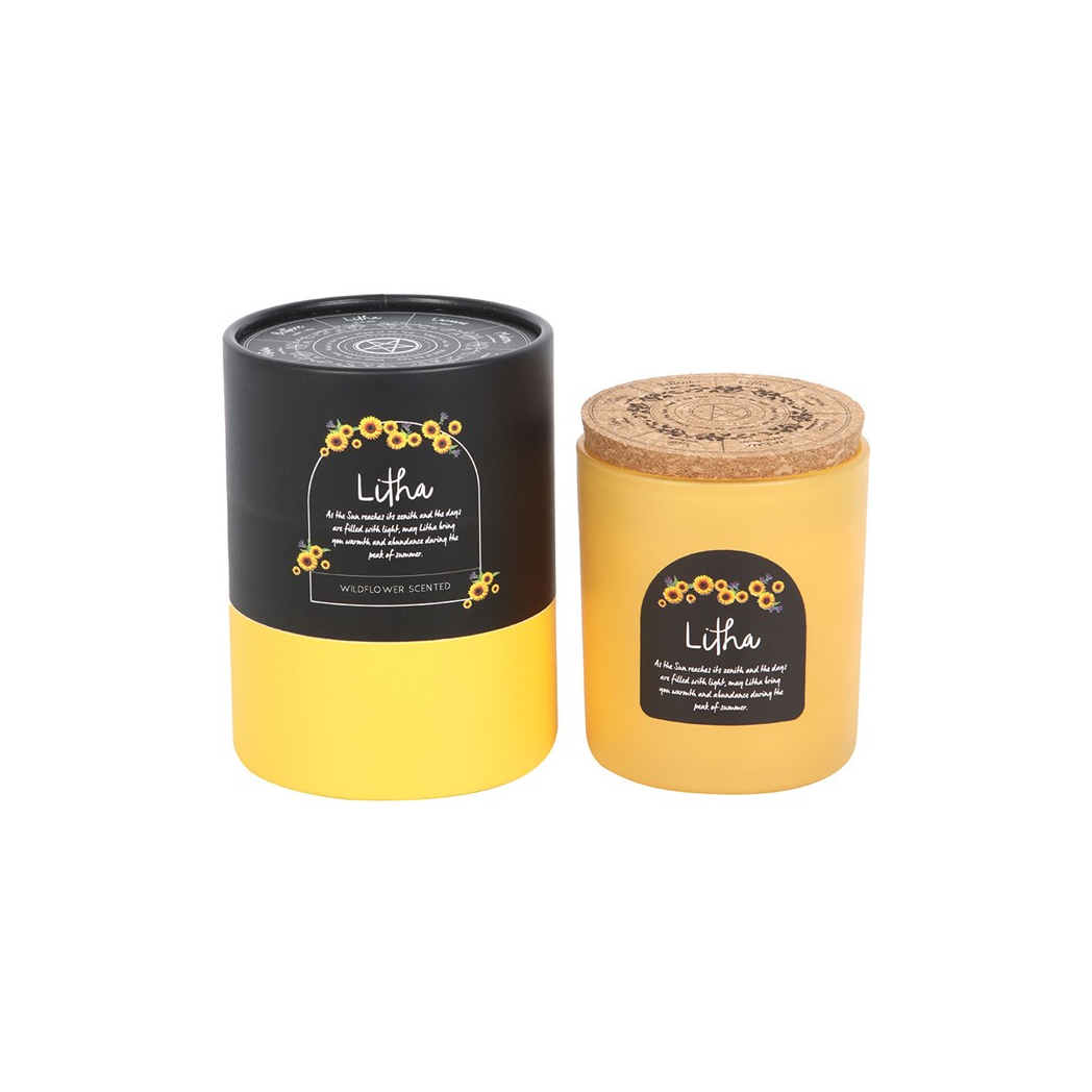 Litha Wildflower Wheel of the Year Candle - Image 4