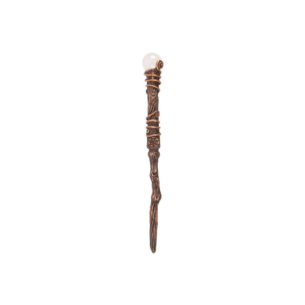 Energy Clearing Aura Quartz Crystal Wand with Pouch - Image 4