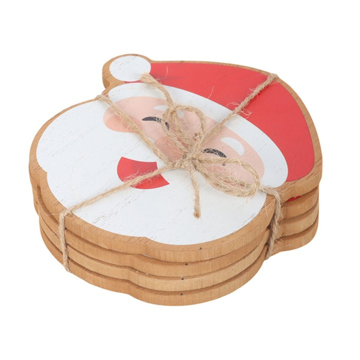 Jolly Santa Christmas Coaster Set - Image 3