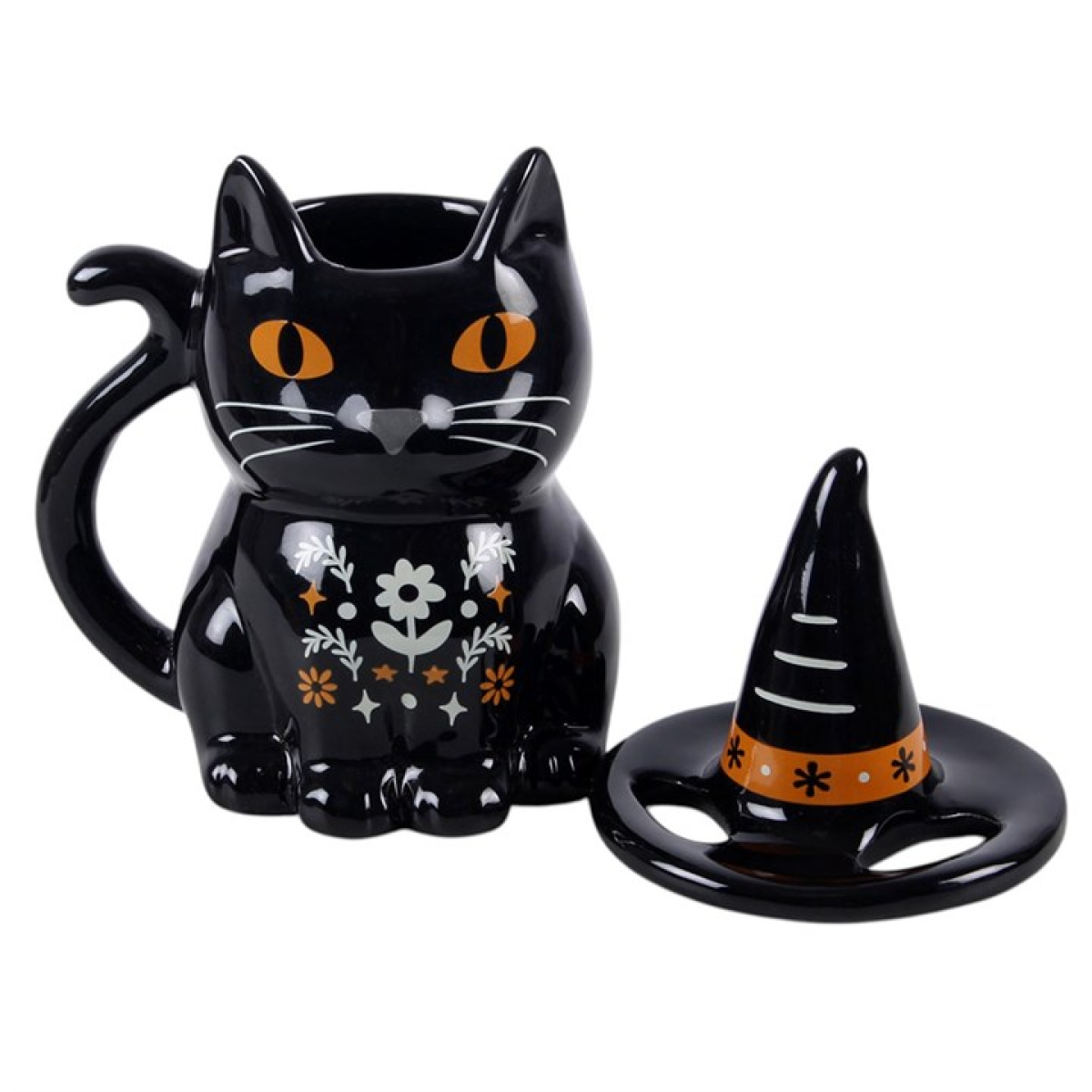 Frightful Folk Black Cat Lidded Mug - Image 3