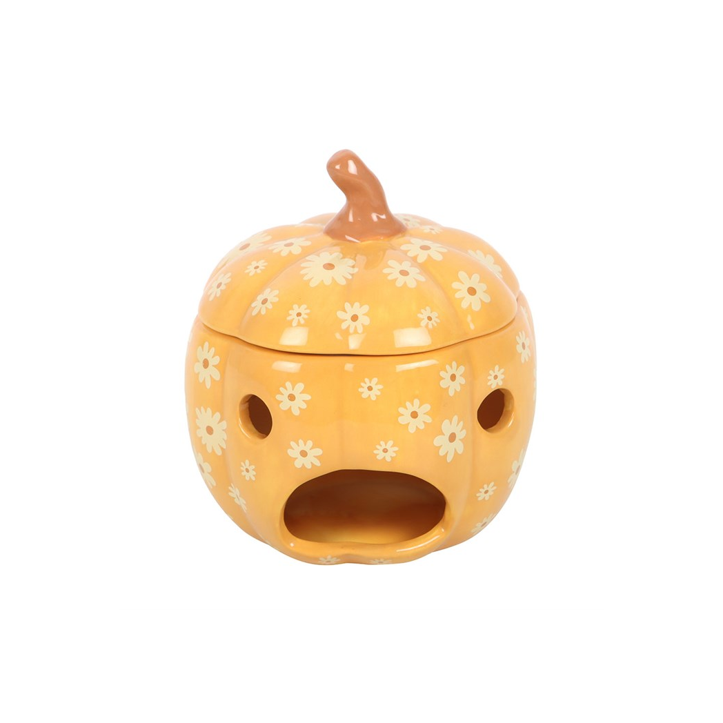 Groovy Floral Pumpkin Oil Burner - Image 4
