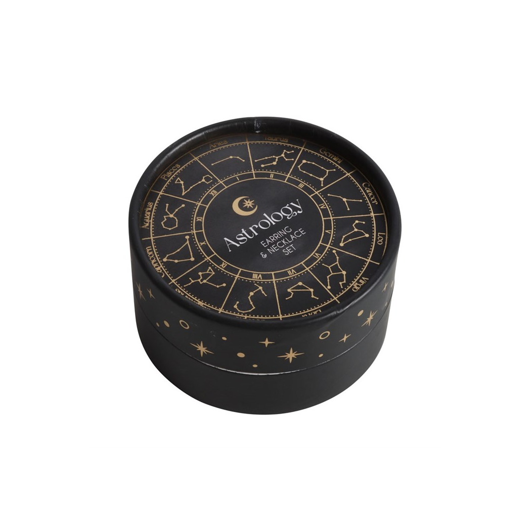 Astrology Wheel Earring and Necklace Set - Image 4
