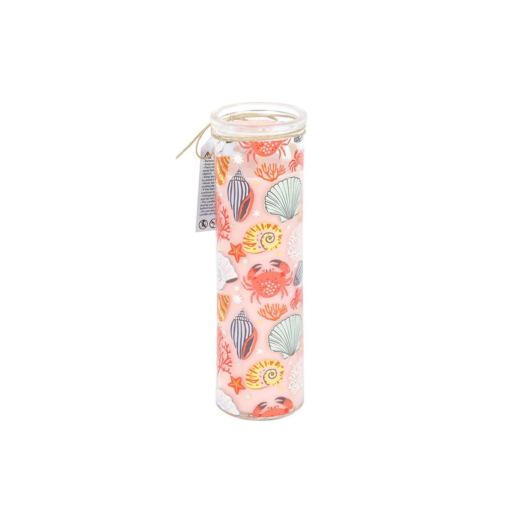 Pastel Shell Print Coconut & Sea Salt Tube Candle - Image 3