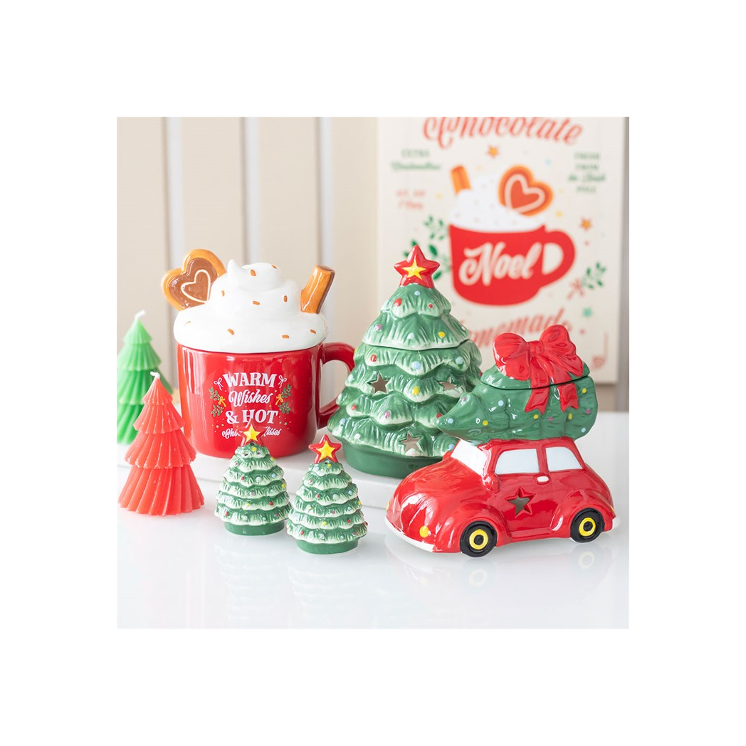 Nostalgic Car with Christmas Tree Ceramic Oil Burner and Wax Warmer - Image 5