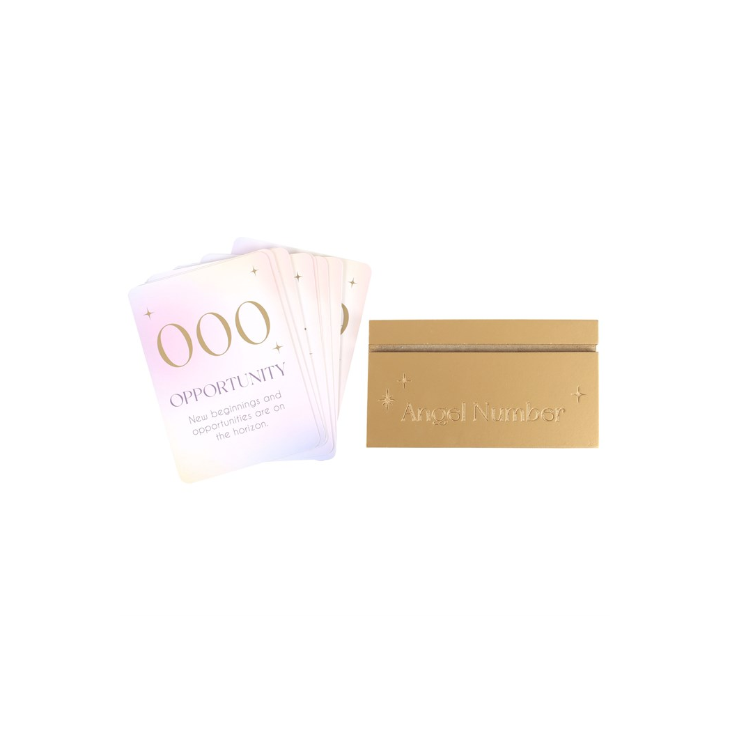 Angel Number Affirmation Cards with Wooden Stand - Image 3