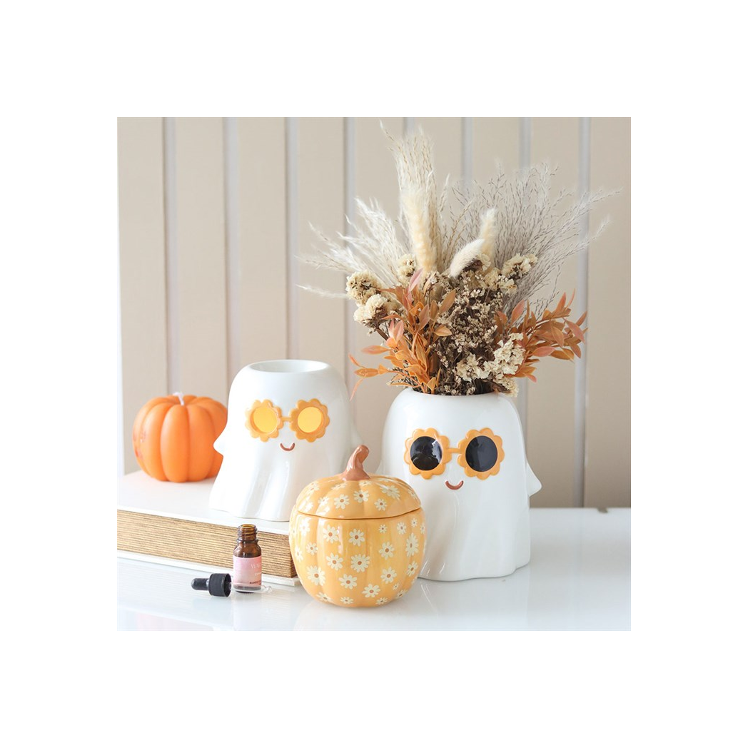 Groovy Floral Pumpkin Oil Burner - Image 5