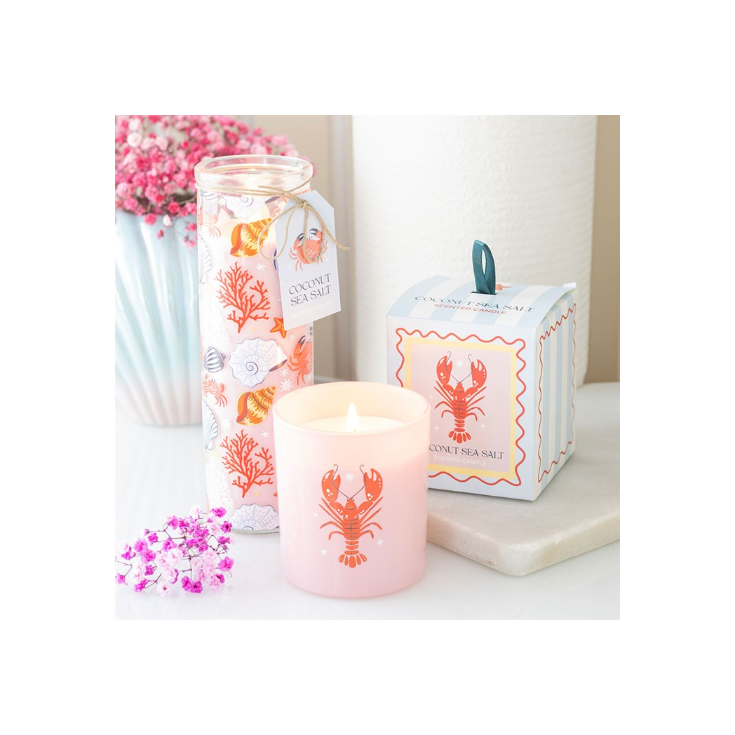 Pastel Shell Print Coconut & Sea Salt Tube Candle - Image 5