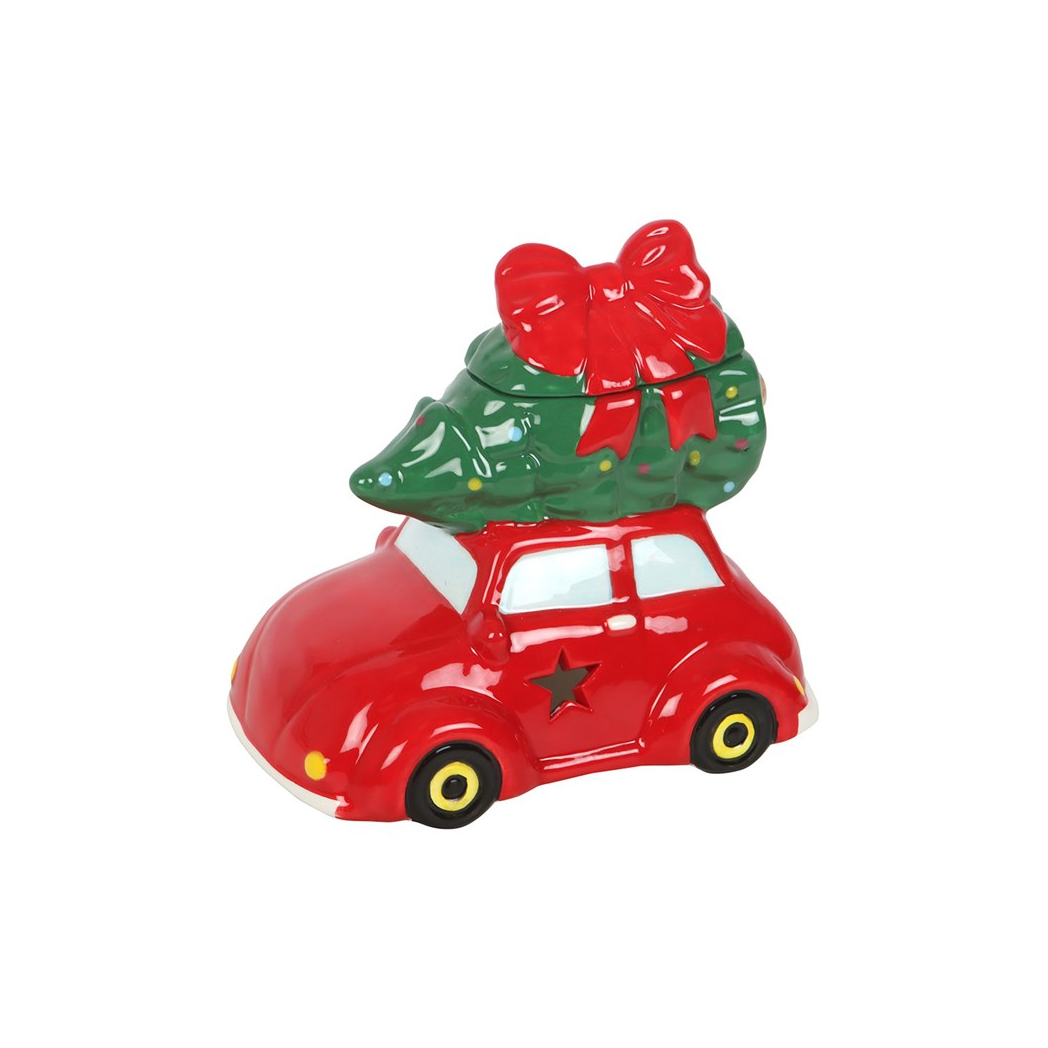 Nostalgic Car with Christmas Tree Ceramic Oil Burner and Wax Warmer - Image 2