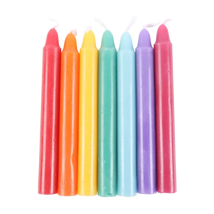 Pack of 14 Unscented Chakra Energy Candles - Image 2