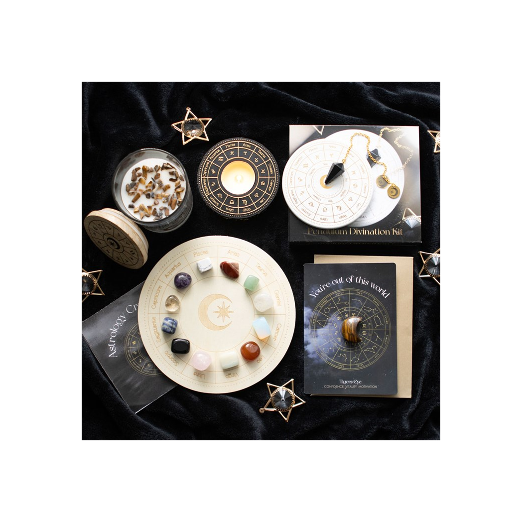 Out Of This World Tiger's Eye Crystal Moon Greeting Card - Image 5