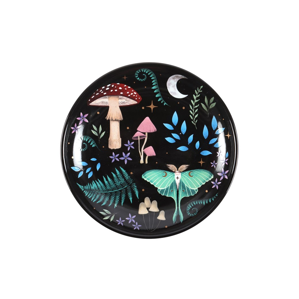 Round Dark Forest Print Trinket Dish - Image 2
