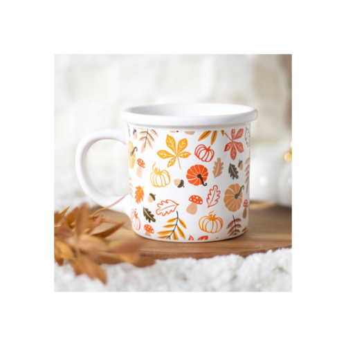 Autumn Leaves and Pumpkins Mug