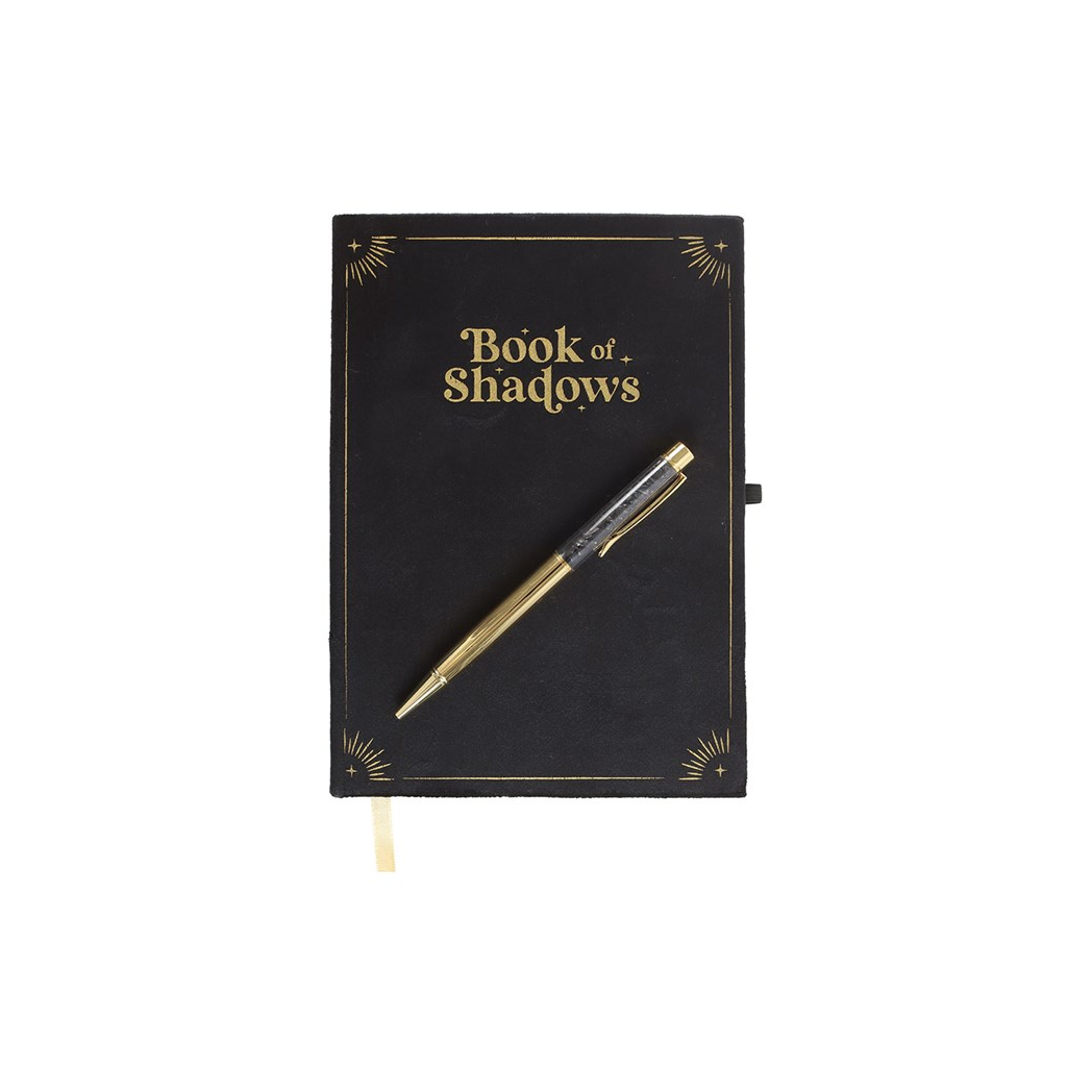 Book of Shadows Journal with Black Obsidian Crystal Pen - Image 3