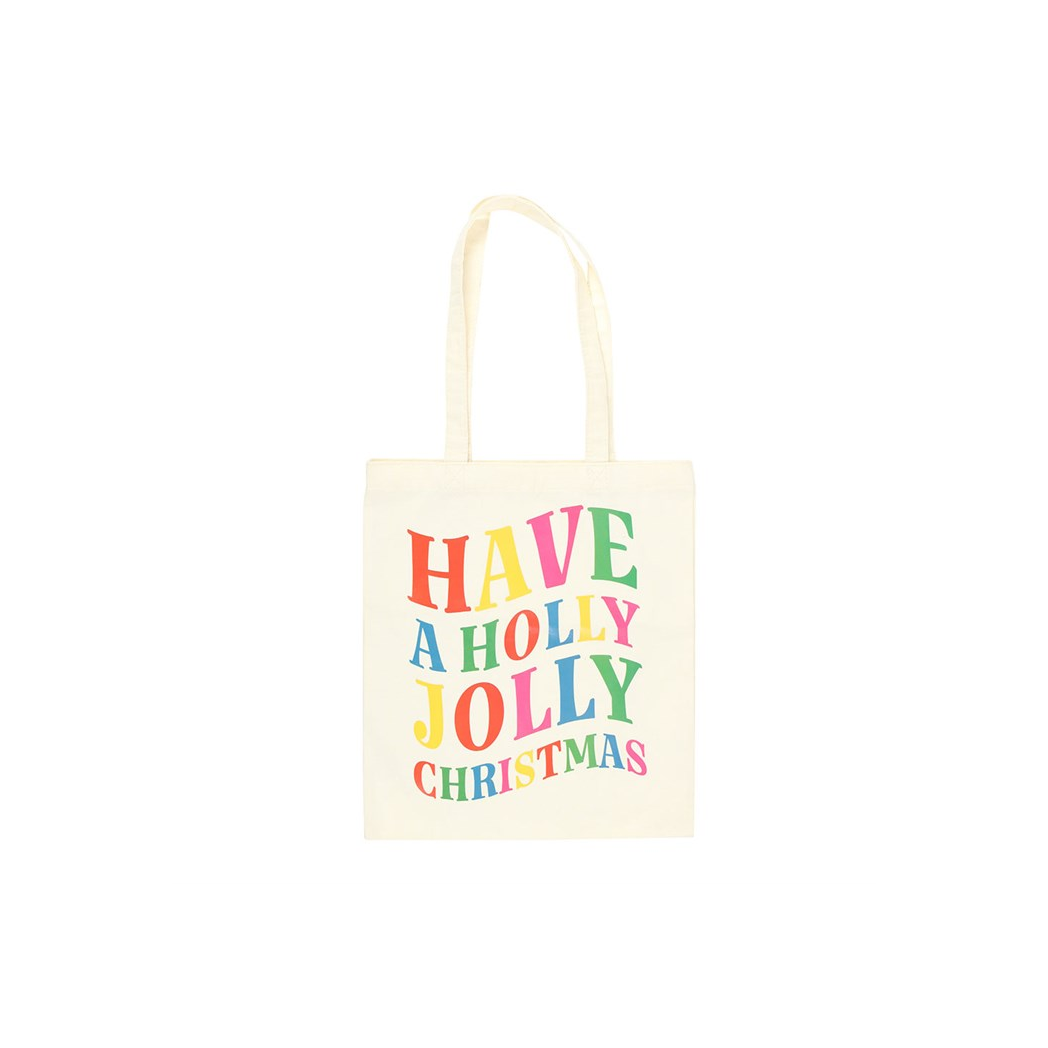 Holly Jolly Christmas Polyester Tote Bag - Image 2