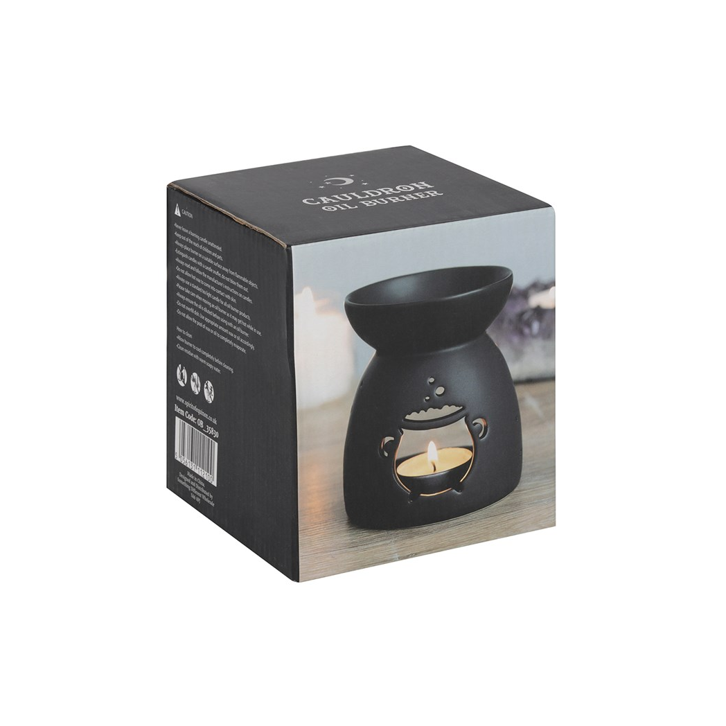Black Cauldron Cut Out Oil Burner - Image 3