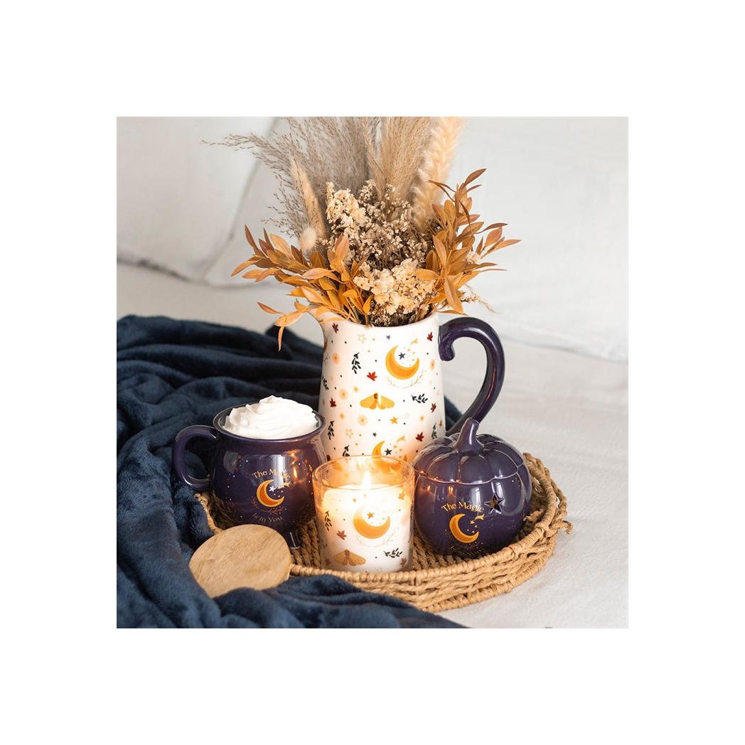 Autumn Magic Harvest Moon Print Ceramic Flower Jug - Image 5