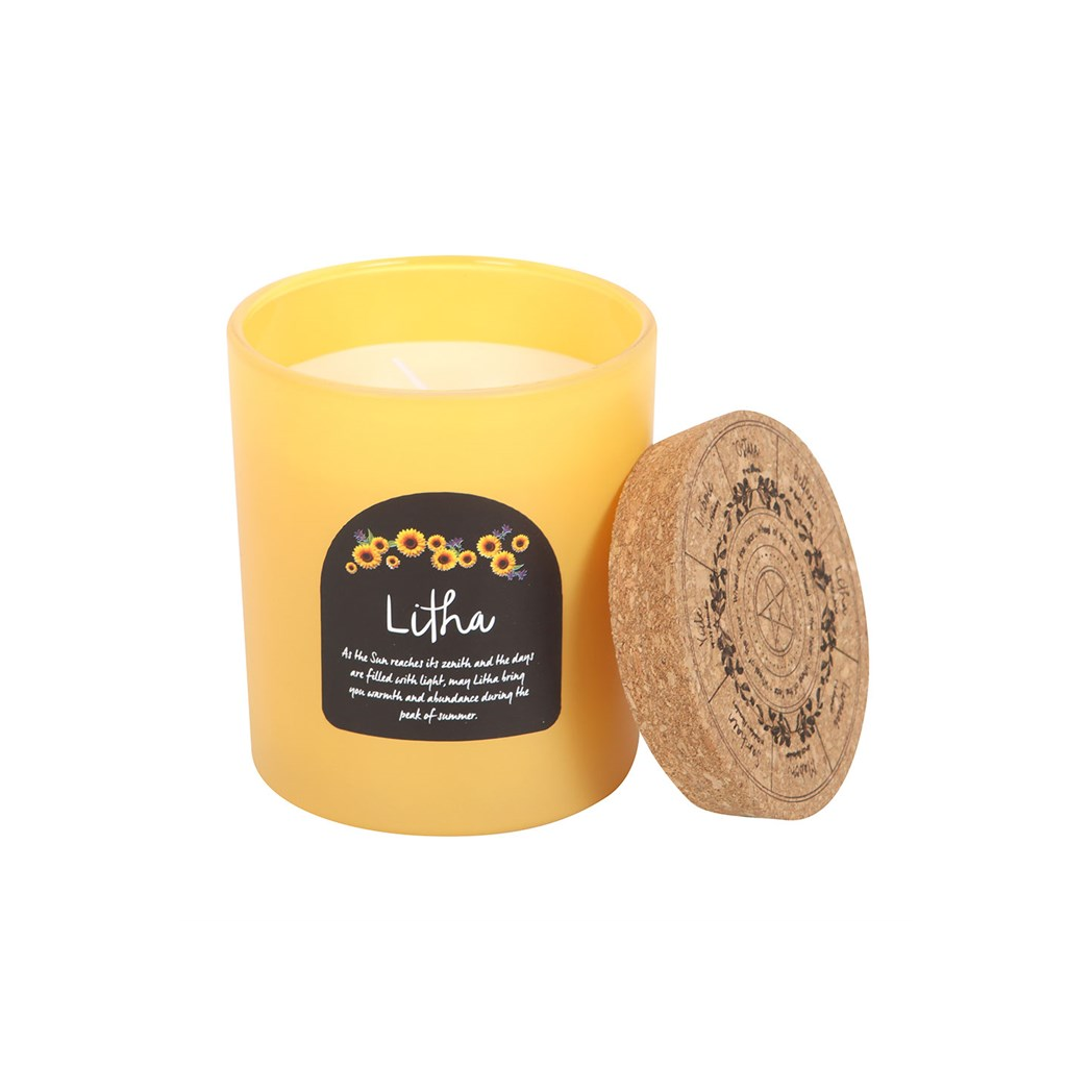 Litha Wildflower Wheel of the Year Candle - Image 3