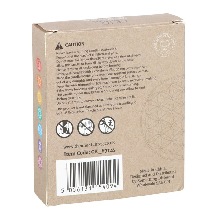 Pack of 14 Unscented Chakra Energy Candles - Image 4