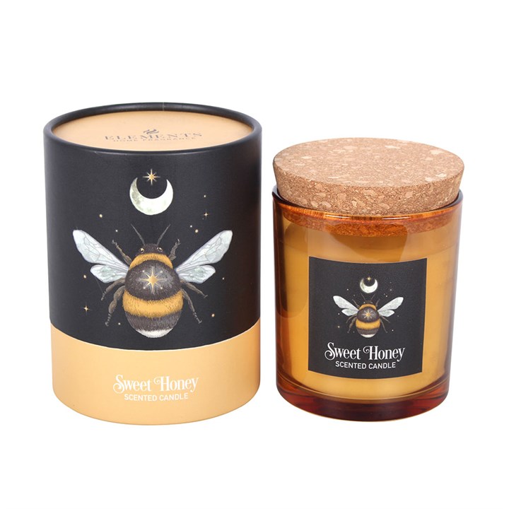 Forest Bee Sweet Honey Fragranced Glass Candle - Image 2