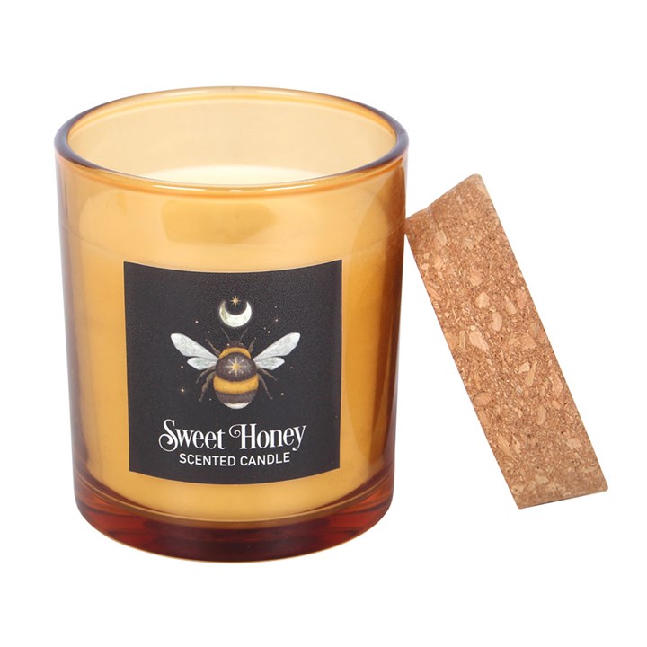 Forest Bee Sweet Honey Fragranced Glass Candle - Image 3