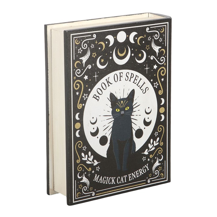 Black Cat Magick Book of Spells Shaped Storage Box - Image 3