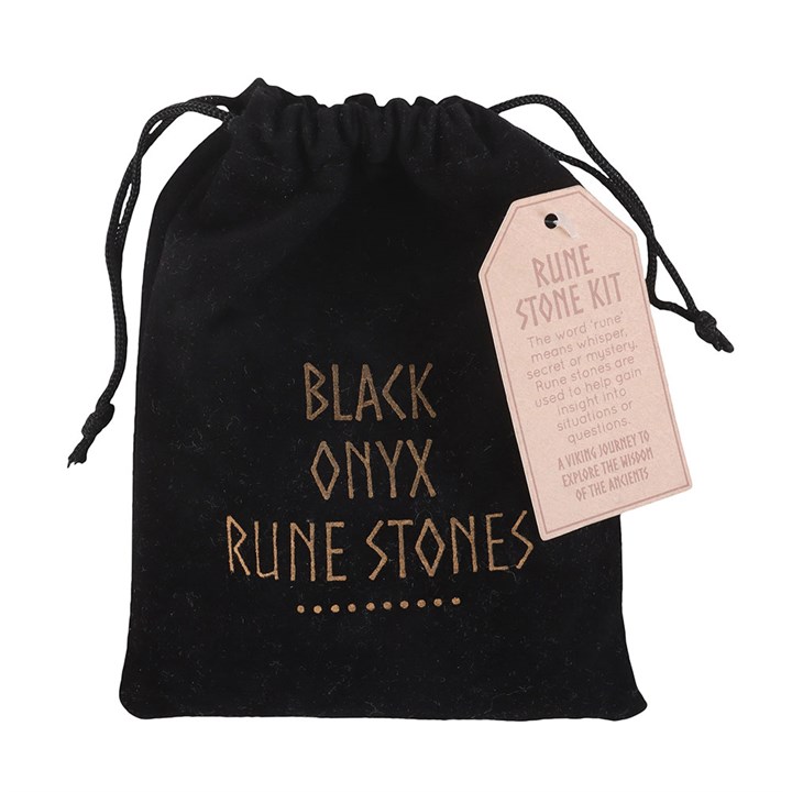 Set of 25 Black Onyx Viking Rune Stones - Image 3