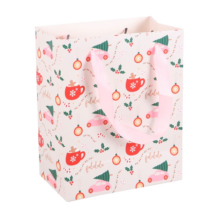23cm Medium Sugarplum Fun Christmas Print Gift Bag - Image 2