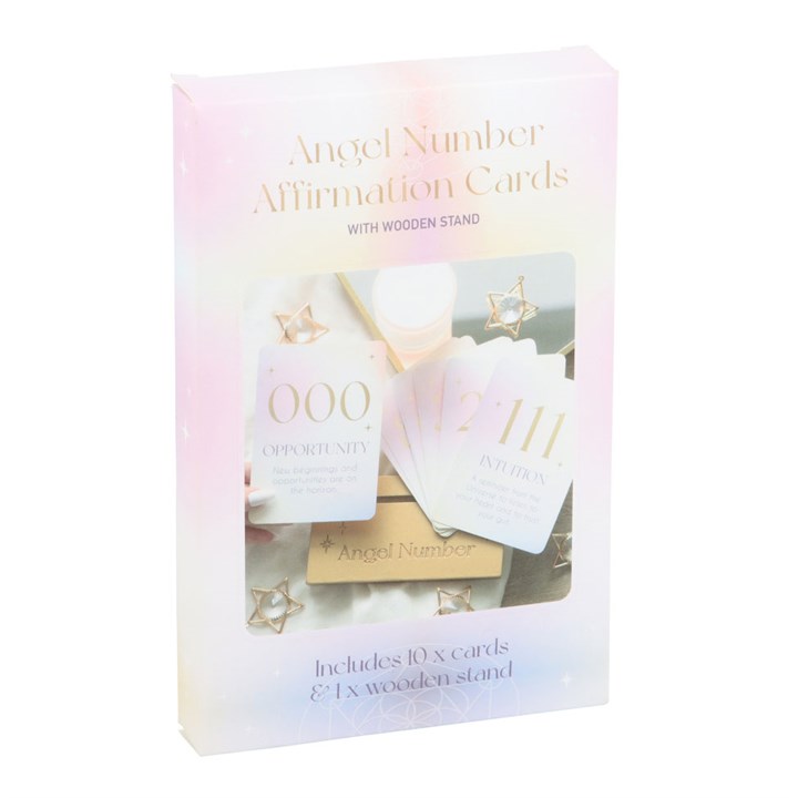 Angel Number Affirmation Cards with Wooden Stand - Image 5