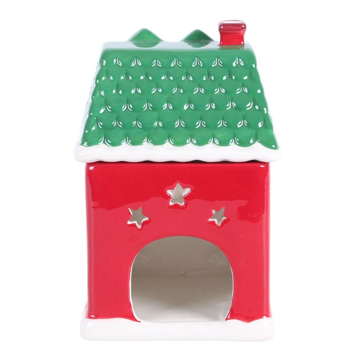 Red Christmas House Oil Burner - Image 5