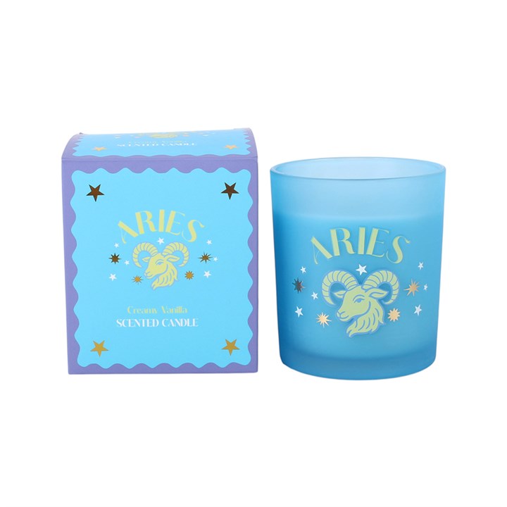 Zodiac Zest Aries Creamy Vanilla Candle - Image 2