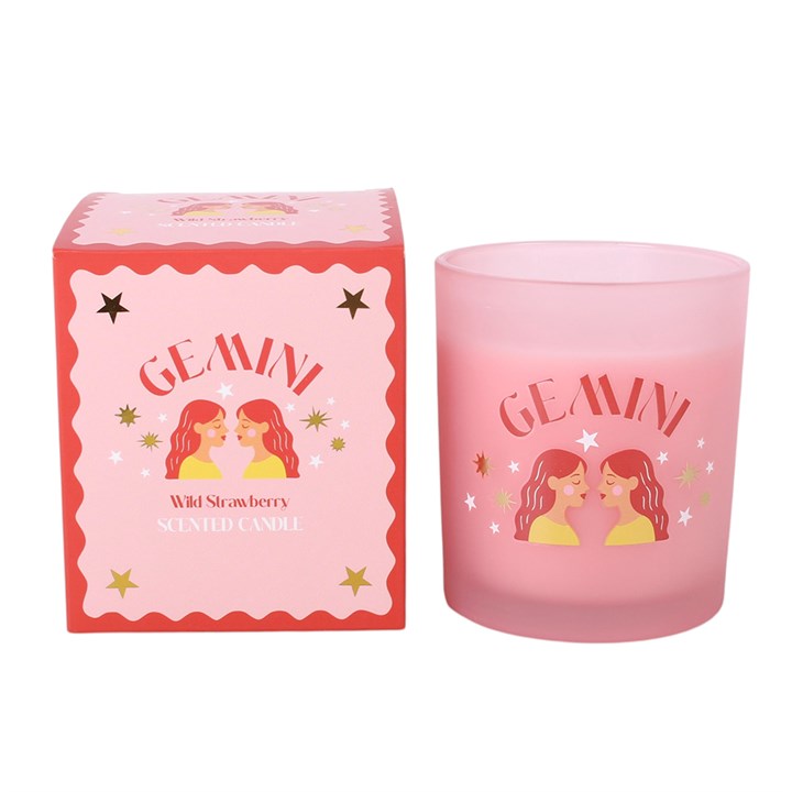 Zodiac Zest Gemini Wild Strawberry Candle - Image 2