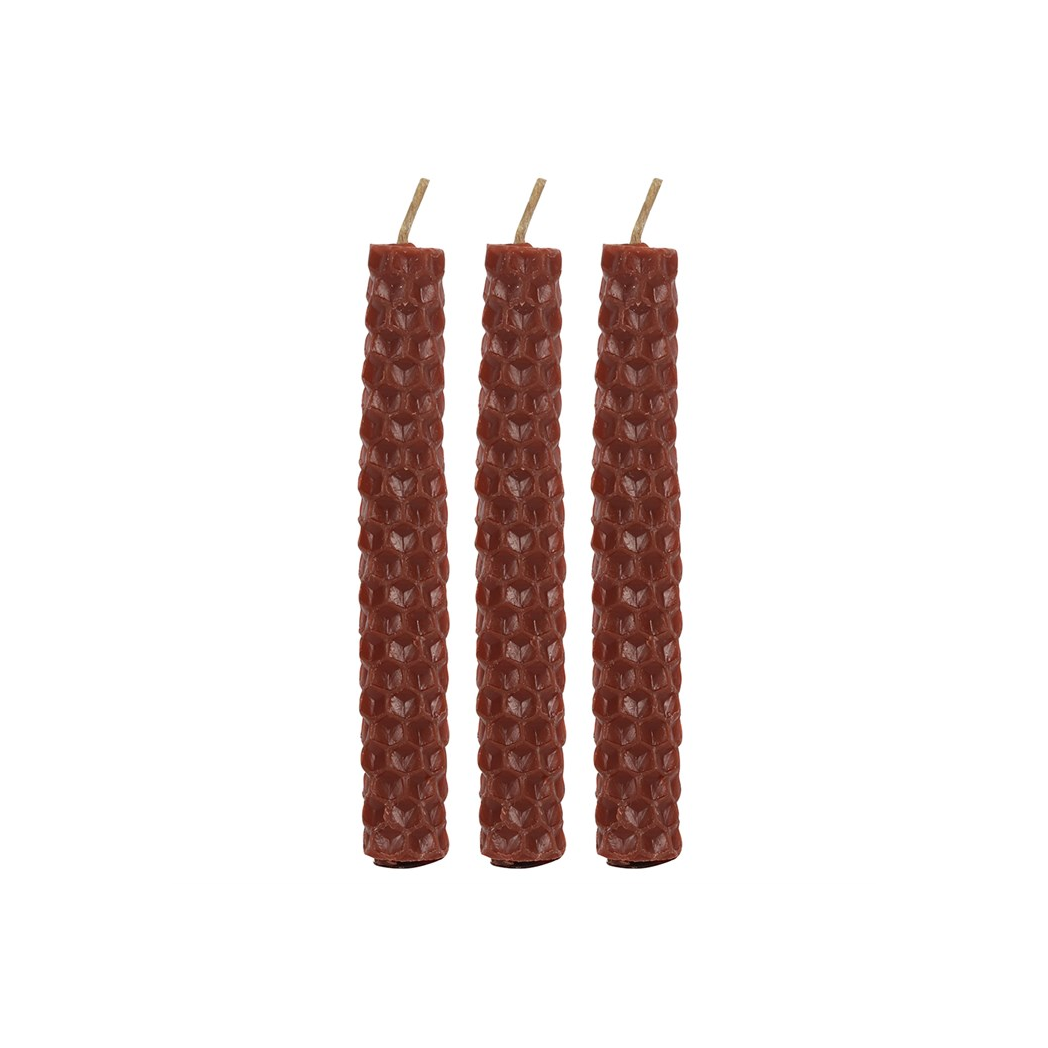 Set of 6 Brown Beeswax Spell Candles - Image 5