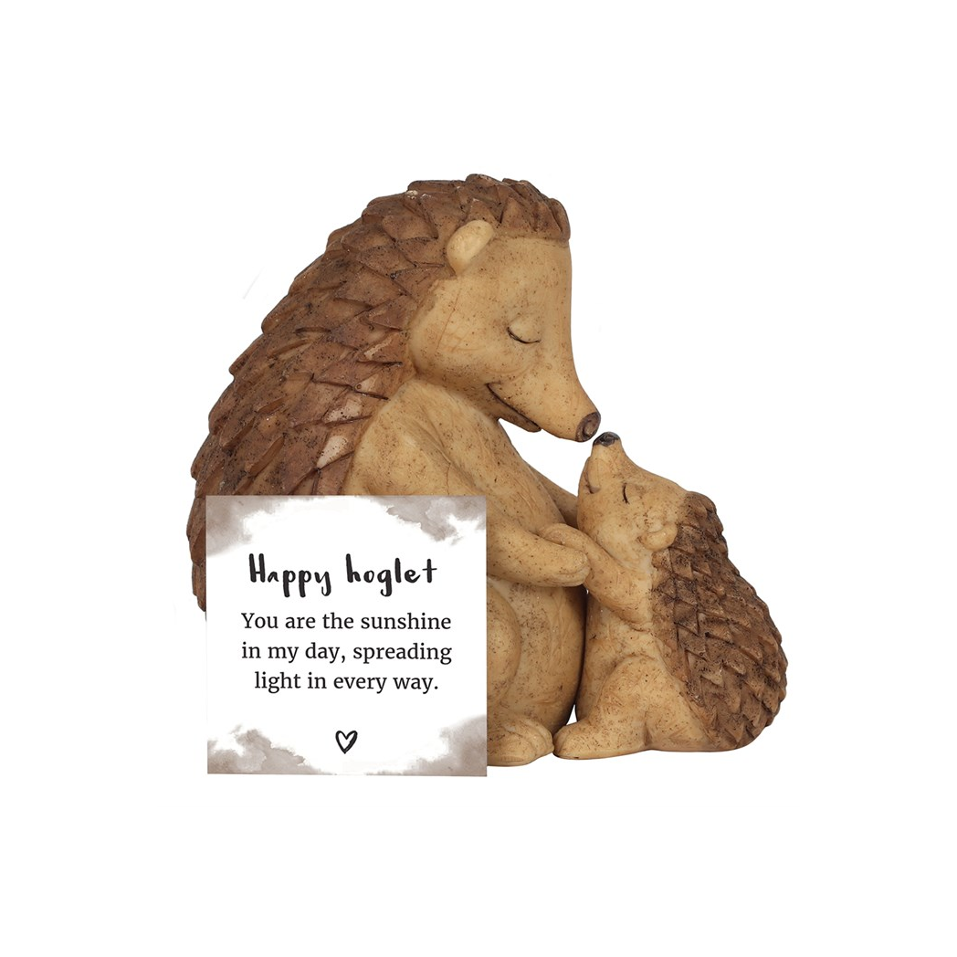 Happy Hoglet Mother and Baby Hedgehog Ornament - Image 4