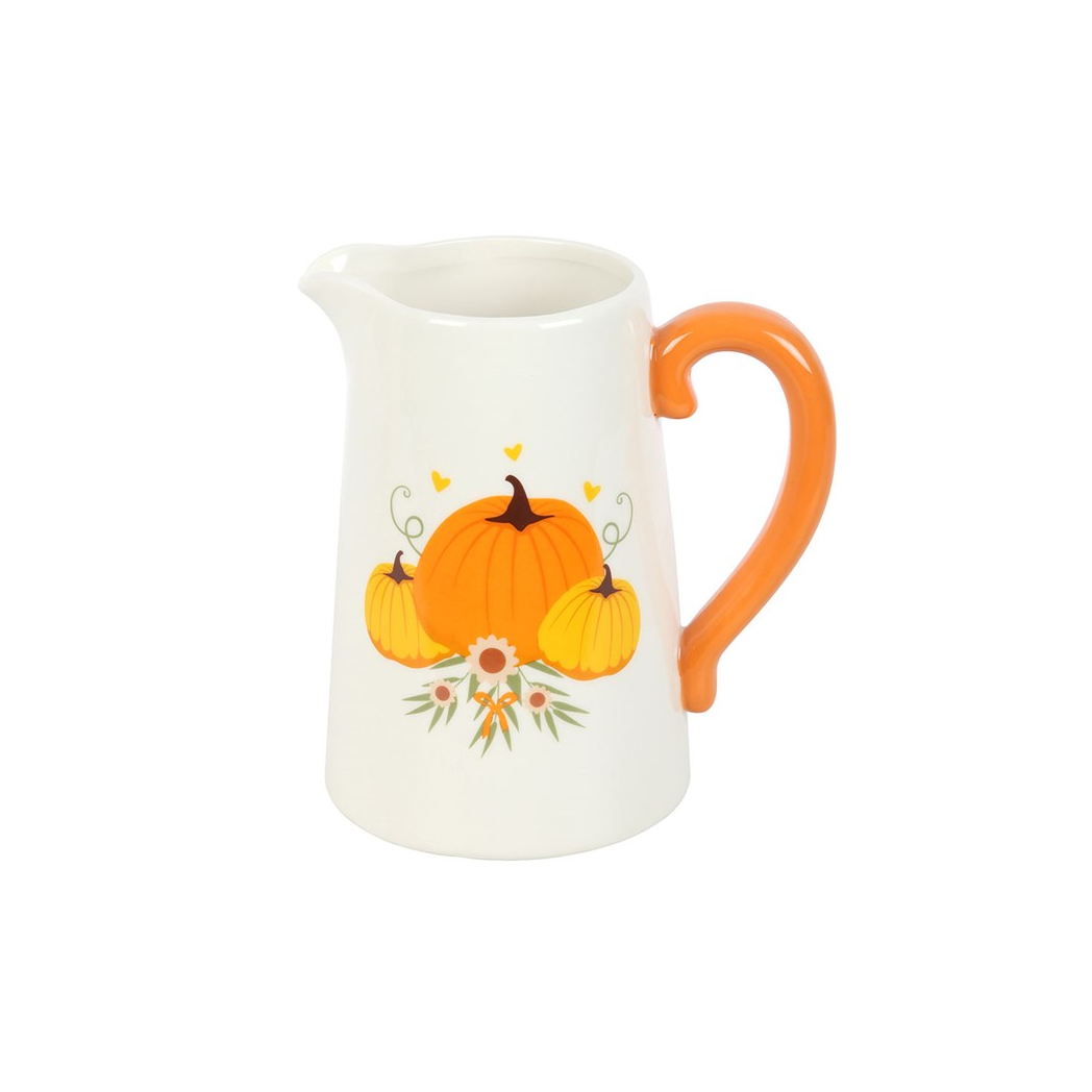 Autumn Pumpkin Ceramic Flower Jug - Image 4