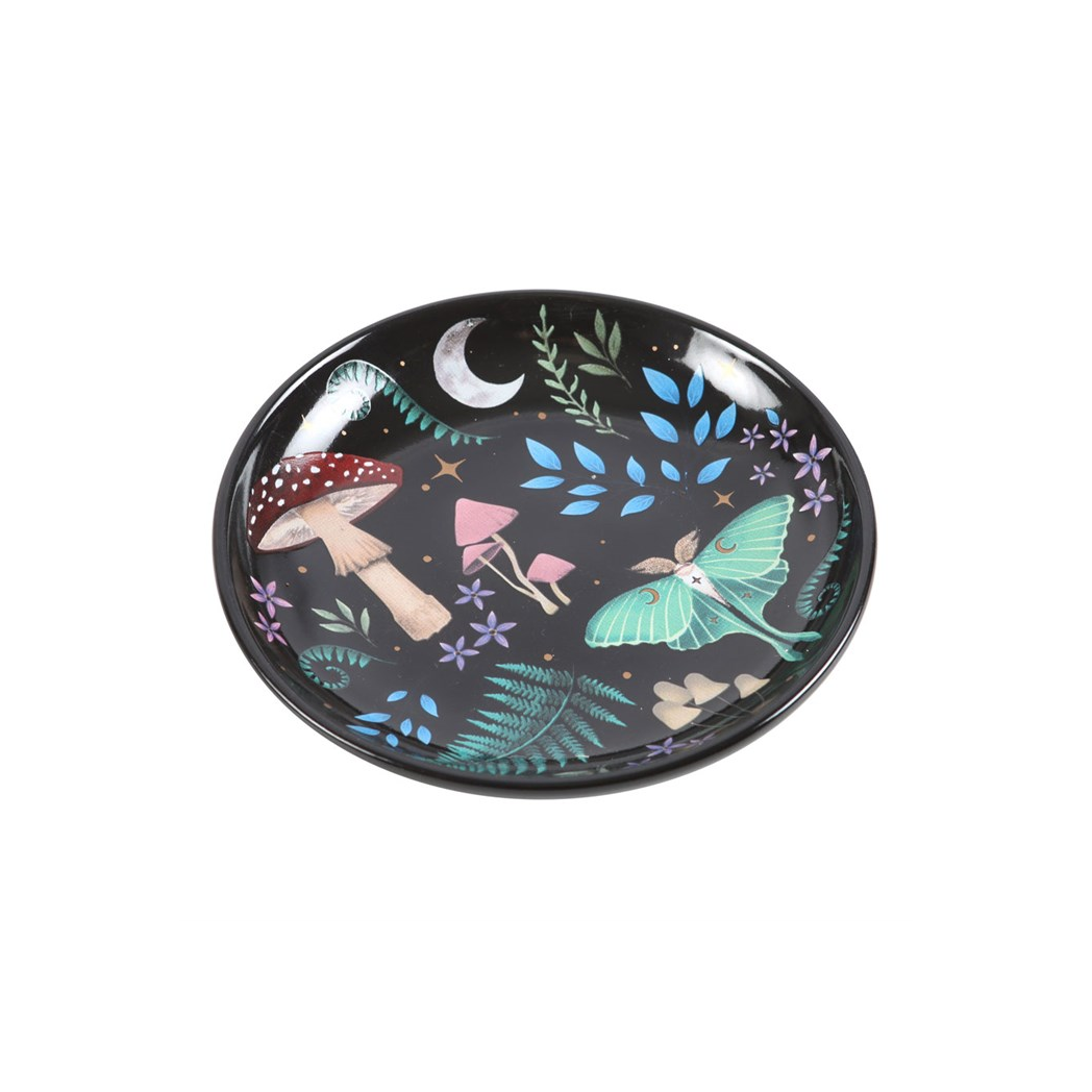 Round Dark Forest Print Trinket Dish - Image 3