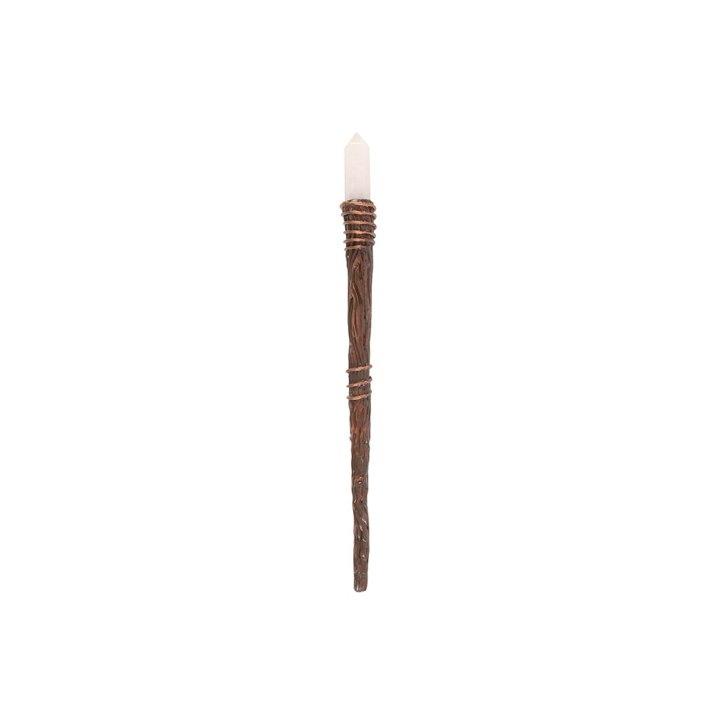Thin Energy Clearing Aura Quartz Crystal Wand - Image 2