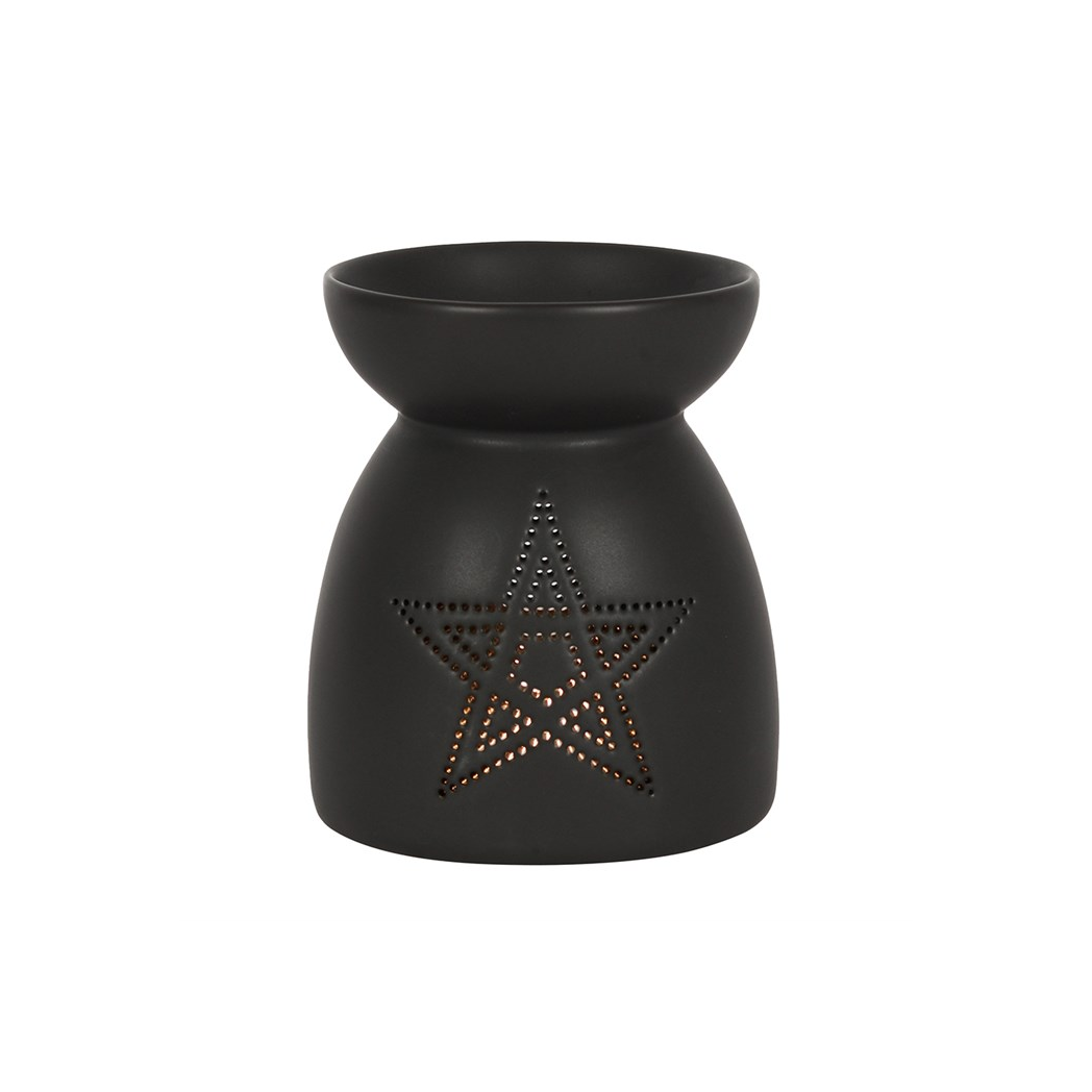 Black Pentagram Cut Out Oil Burner - Image 2