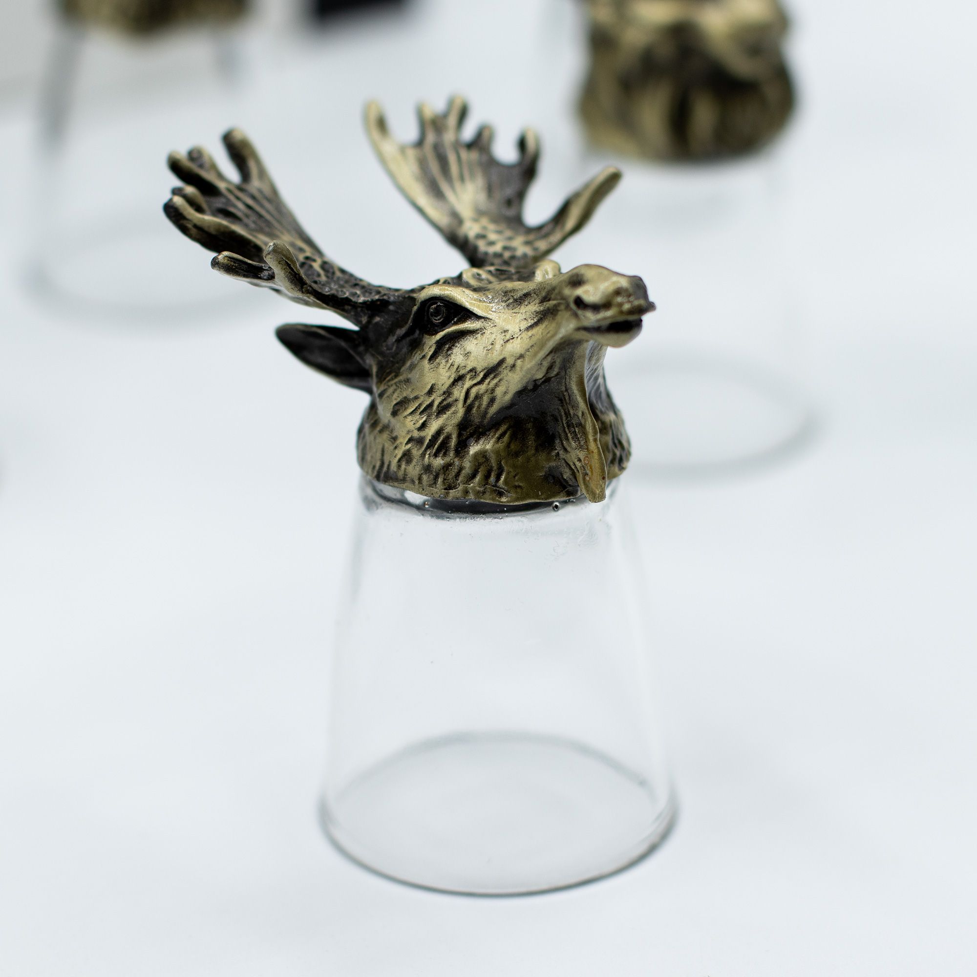 Gift Set of 12 Bottom Up Shot Glasses (25ml) - Forest & Mystical Creatures - Antique Bronze - Image 5