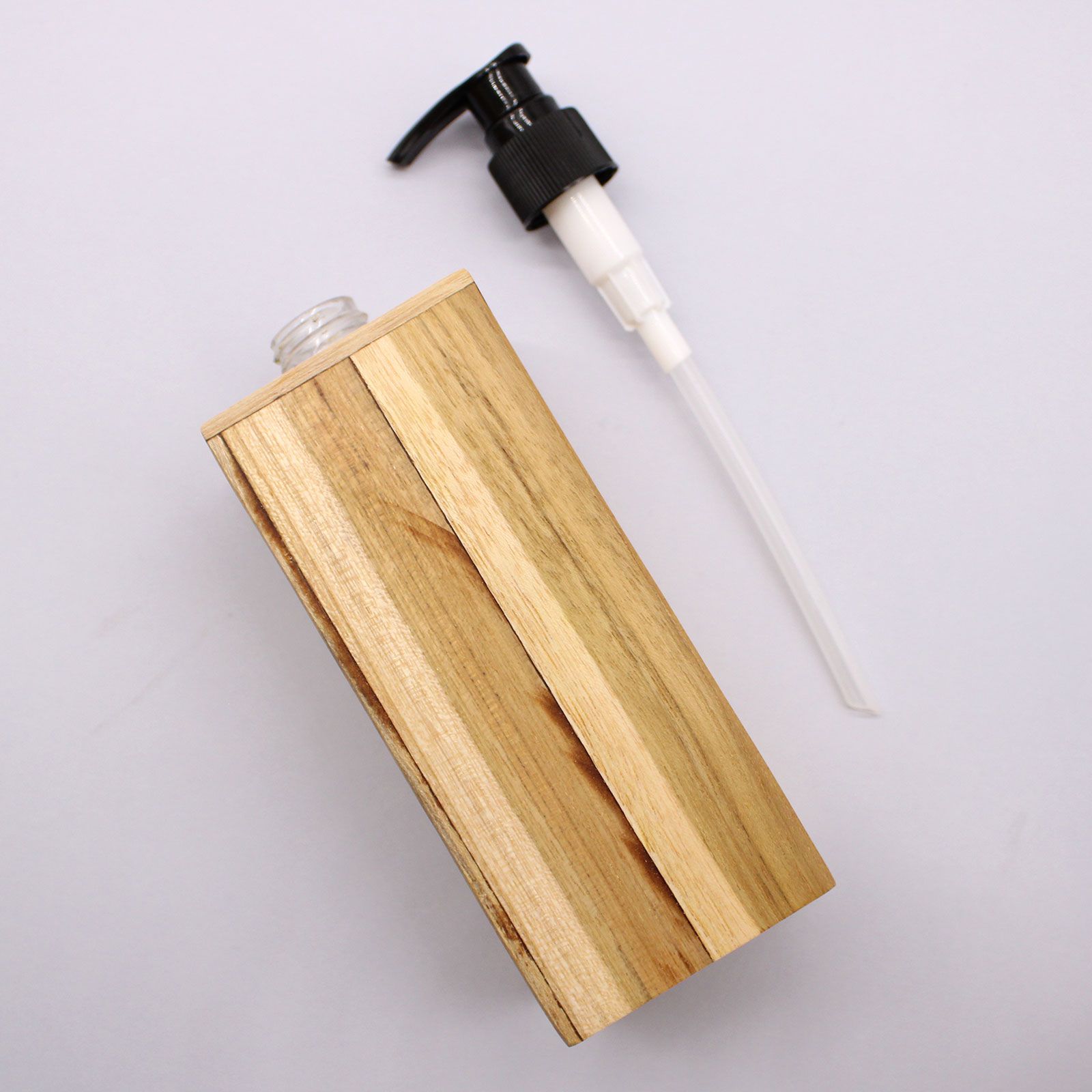 Natural Teakwood Soap Dispenser - Square - Image 5