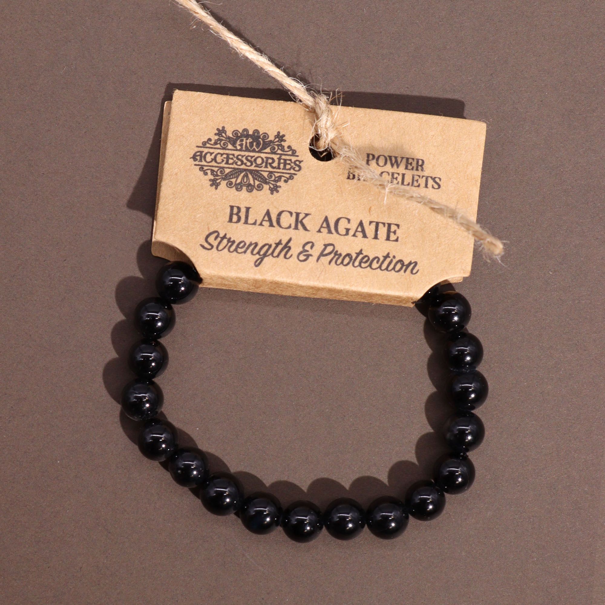 Power Bracelet - Black Agate - Image 3