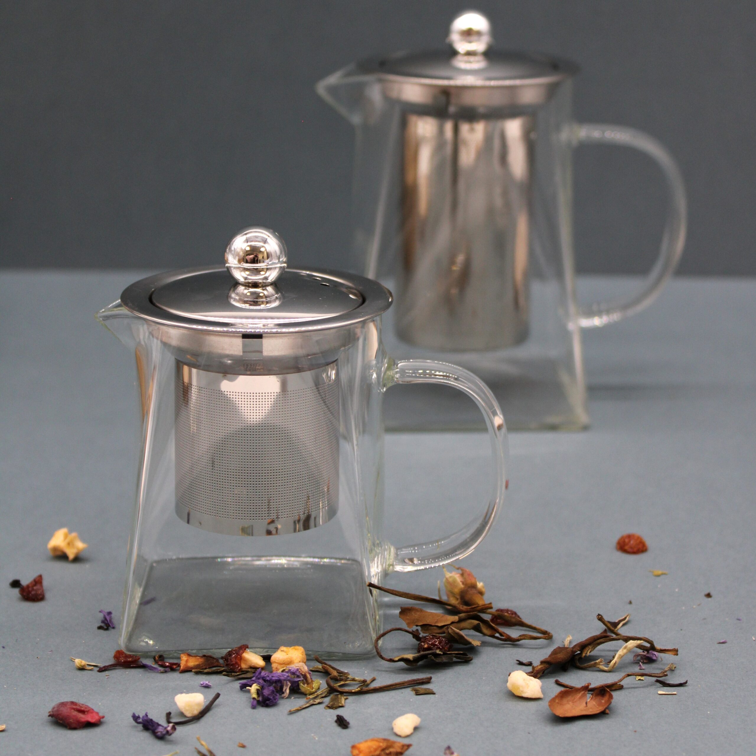 Glass Infuser Teapot - Tower Shape - 750ml - Image 6