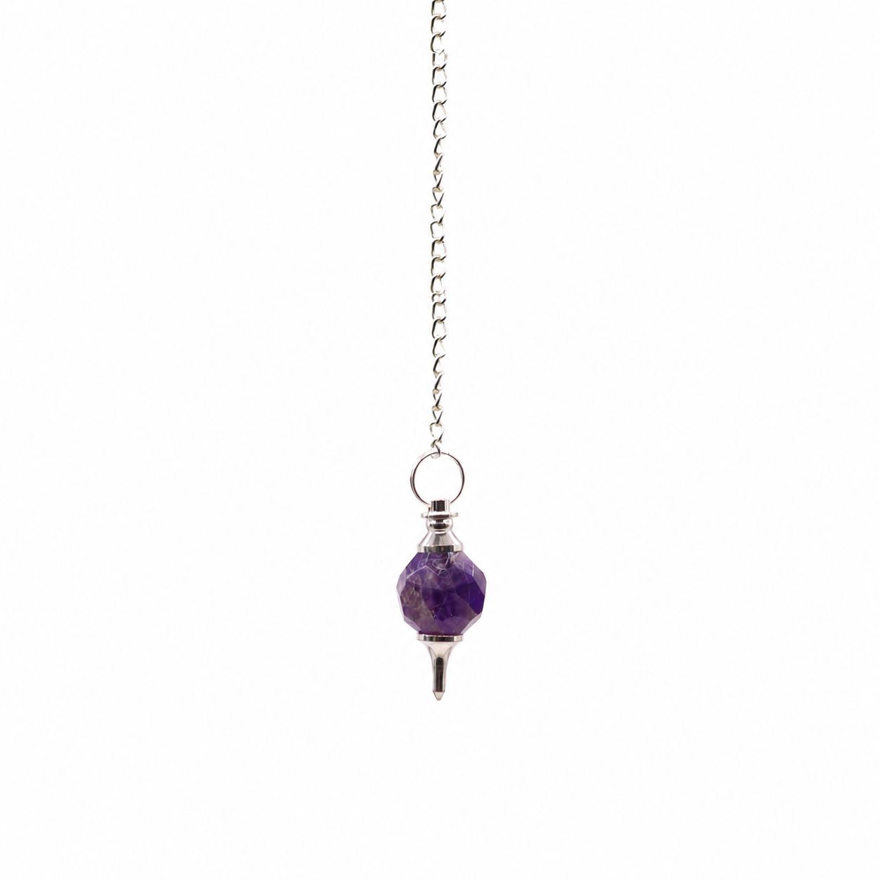 Facted Gemstone Pendulum - Amethyst - Image 2