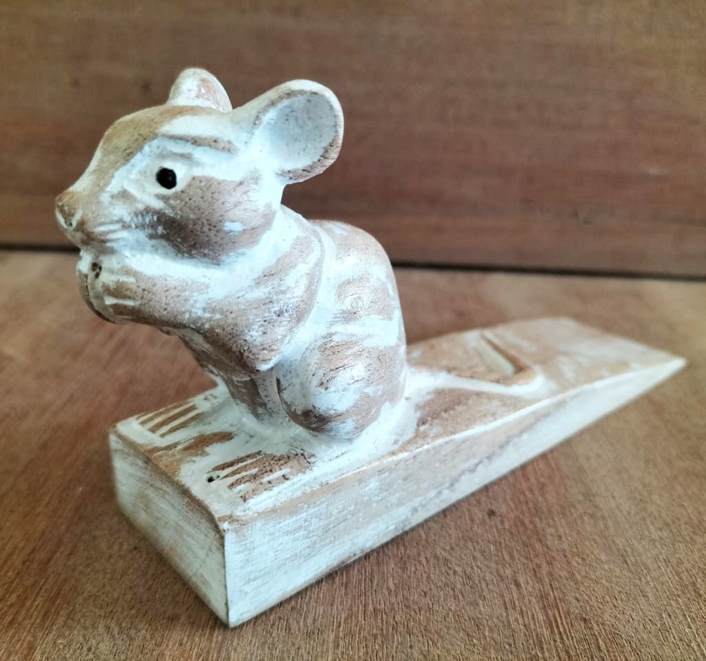 Hand carved Doorstop - Dormouse - Image 2