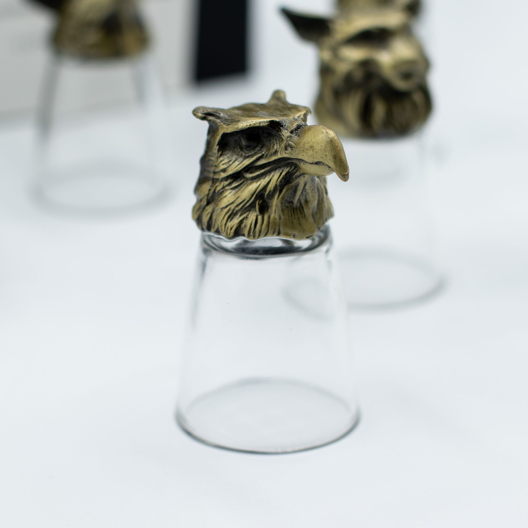 Gift Set of 12 Bottom Up Shot Glasses (25ml) - Forest & Mystical Creatures - Antique Bronze - Image 3